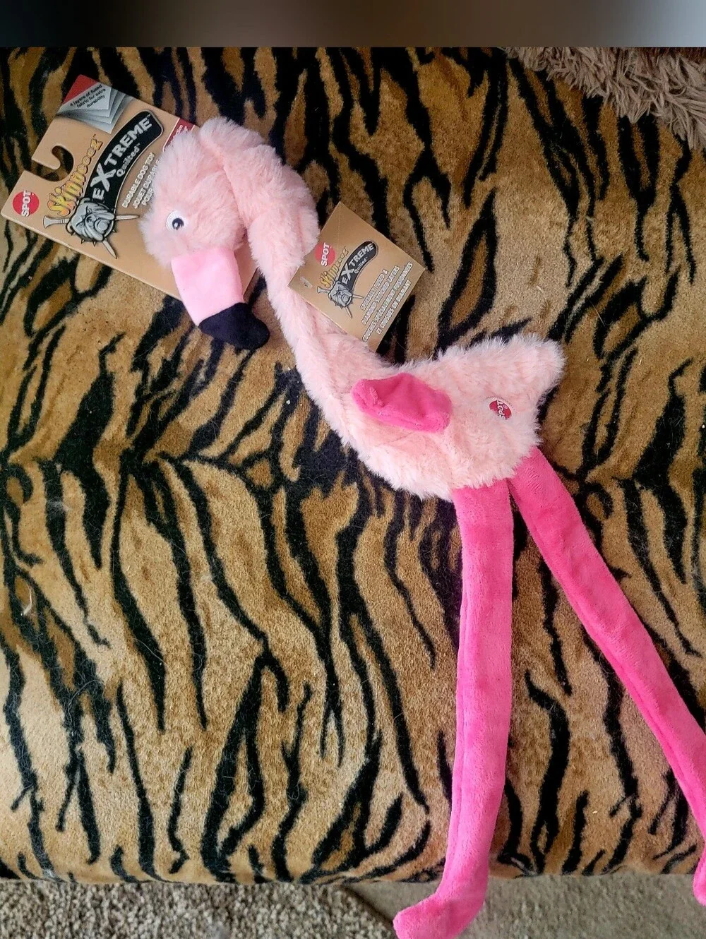 Spot Dog Flamingo Plush Tug Toy - Pink Ea.